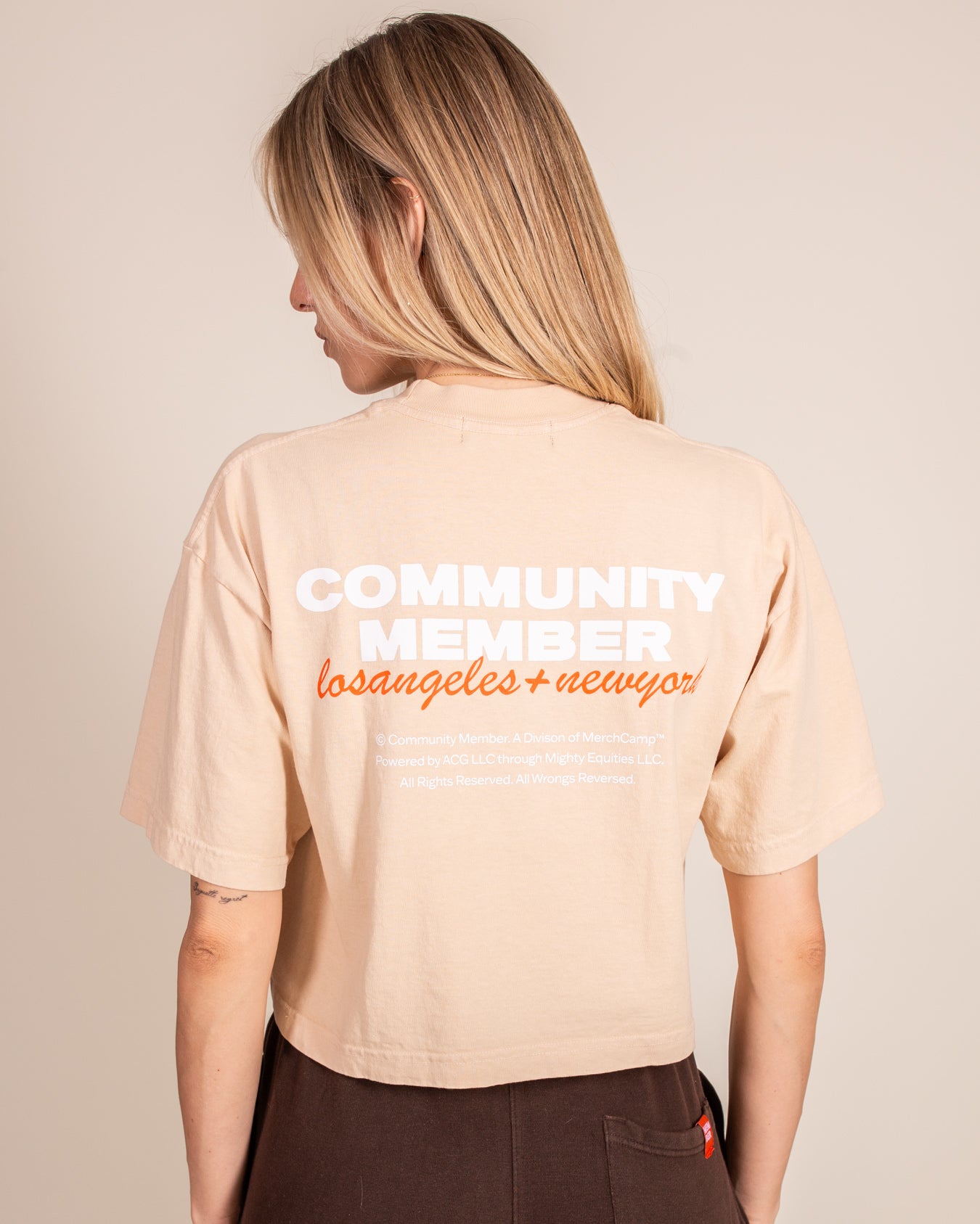 LA+NY Oversized Crop Tee