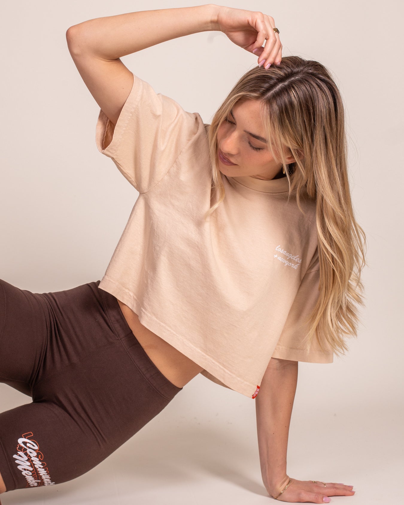 LA+NY Oversized Crop Tee